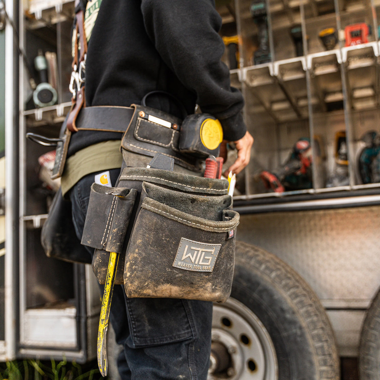 Leather Classic Framer Tool Belt, In use