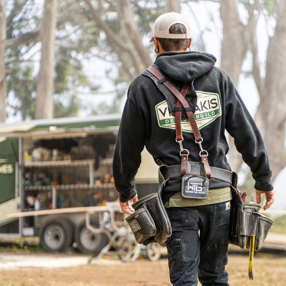 Leather Classic Framer Tool Belt, In use