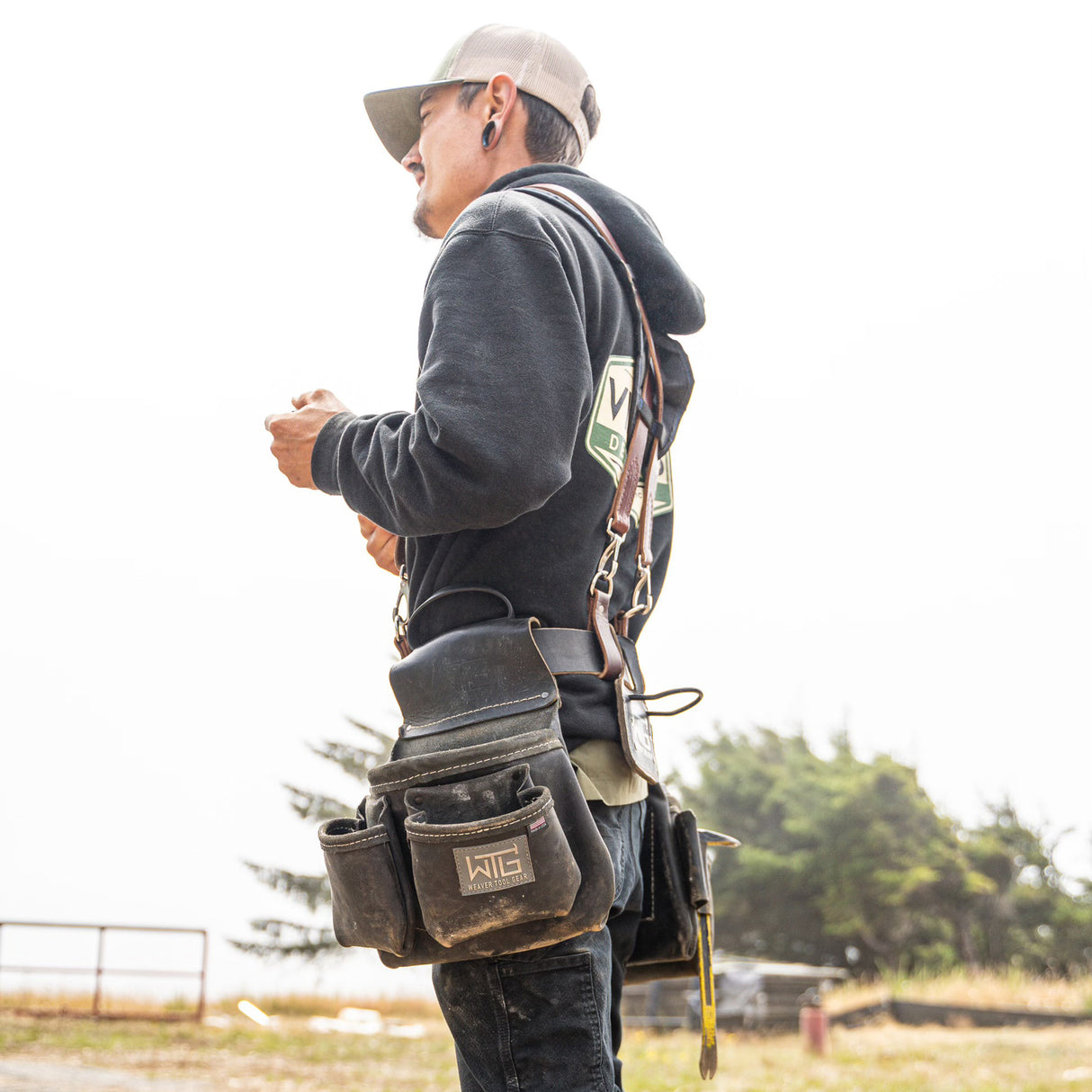 Leather Classic Framer Tool Belt, In use