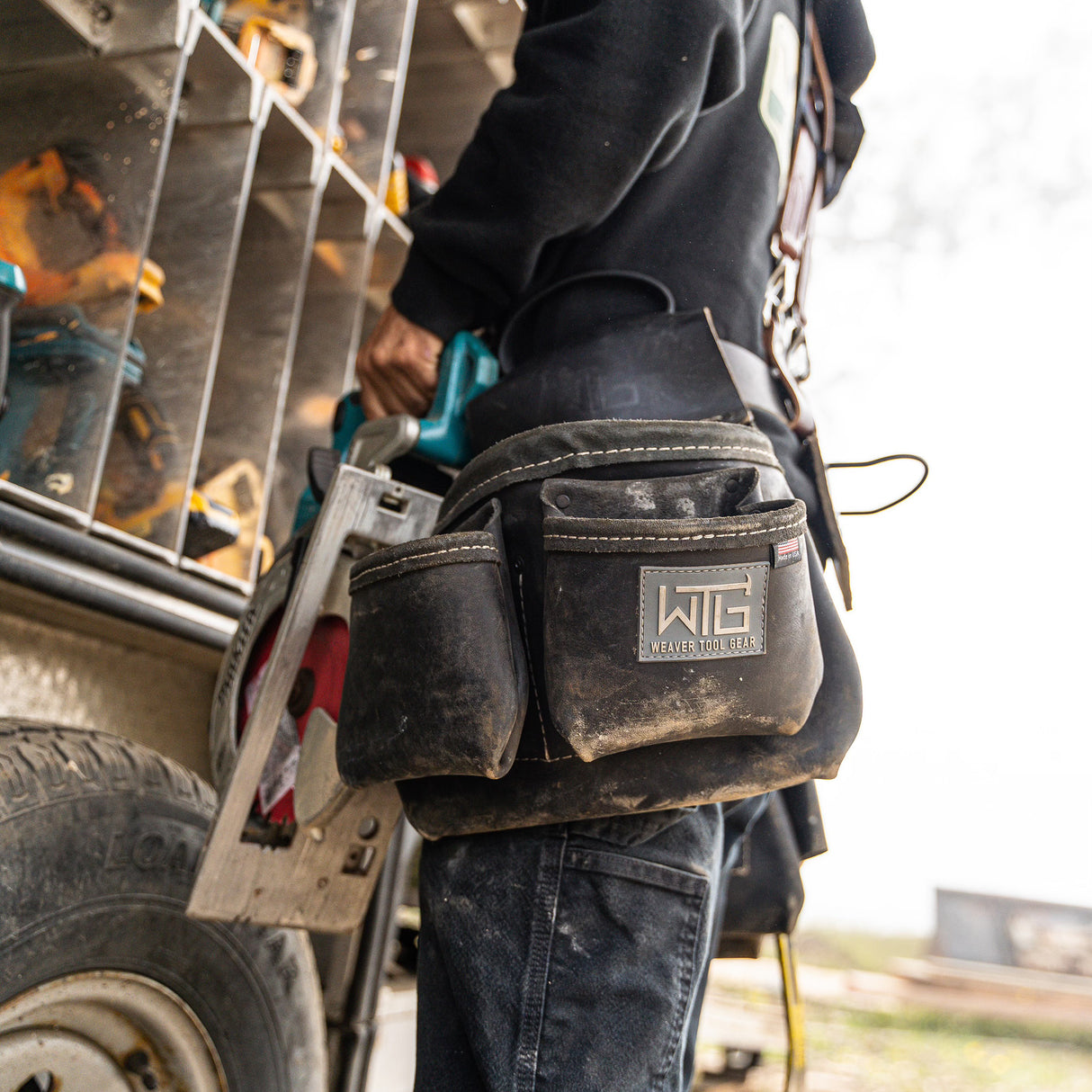 Leather Classic Framer Tool Belt, In use