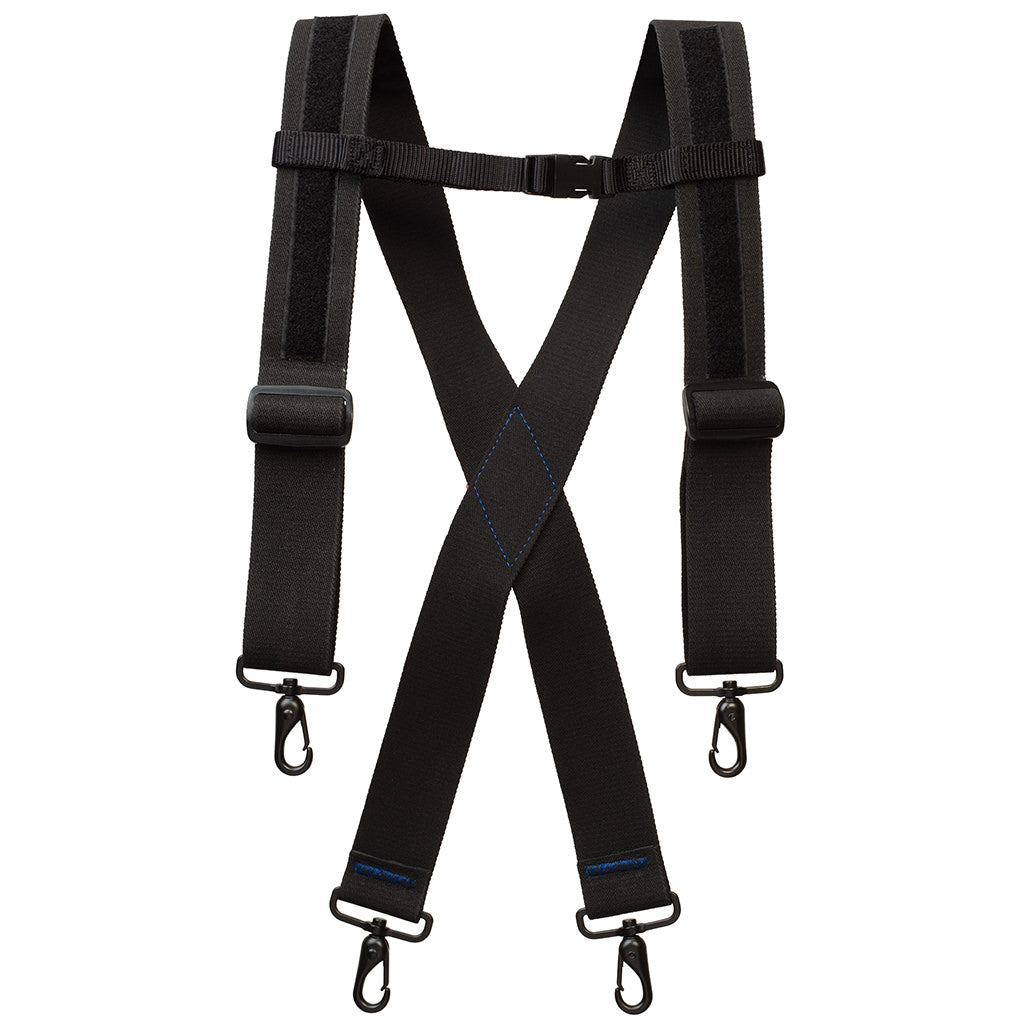 2" Elastic Suspenders, Black 