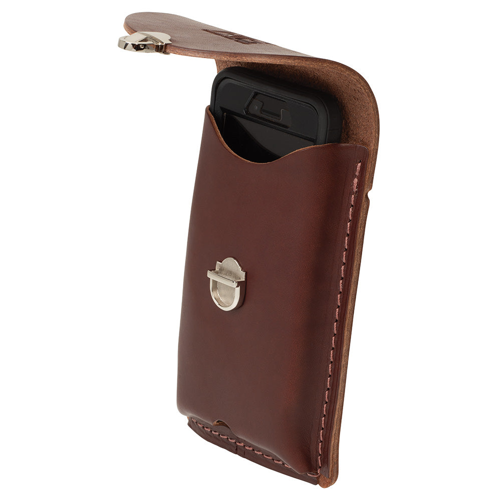 Leather Cell Phone Holder, with phone