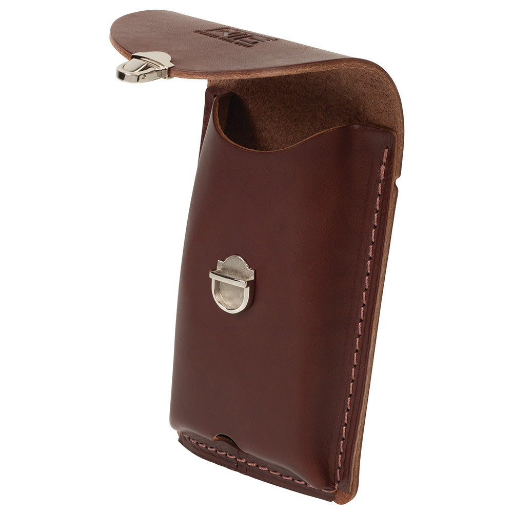 Leather Cell Phone Holder, open